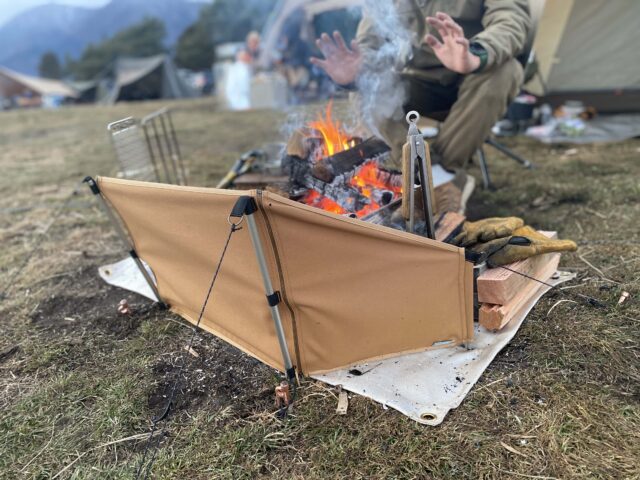 焚き火陣幕nomadoでソロキャンプ