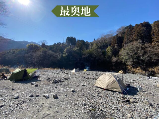 川井キャンプ場フリーサイト