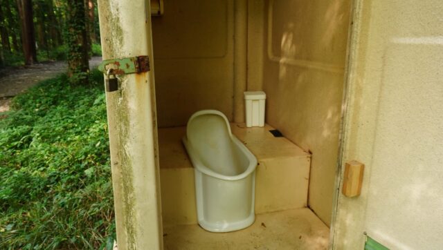 月川荘キャンプ場のトイレ